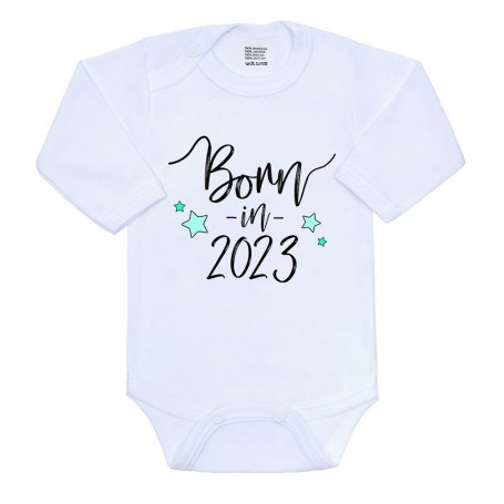 New Baby body s potiskem BORN IN 2023