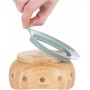 Bowl Bamboo Wood Little Chums cat