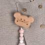 Soother Holder Wood/Silicone Little Chums mouse