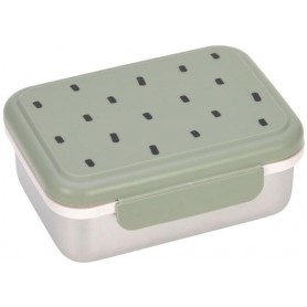 Lunchbox Stainless Steel Happy Prints light olive