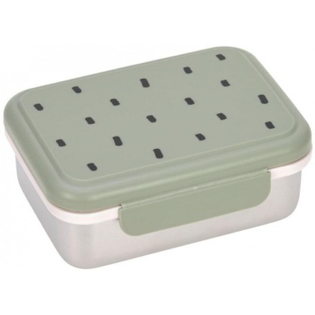 Lunchbox Stainless Steel Happy Prints light olive