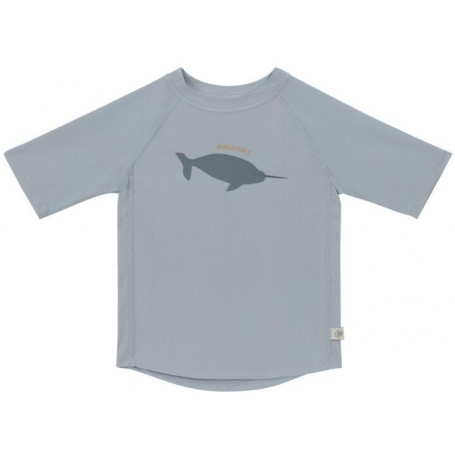 Short Sleeve Rashguard whale light blue 13-18 mon.