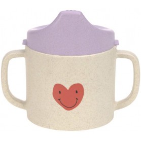 Sippy Cup PP/Cellulose Happy Rascals Heart lavender