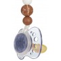 Soother Holder Wood/Silicone Little Universe moon rust