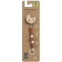 Soother Holder Wood/Silicone Little Universe moon rust