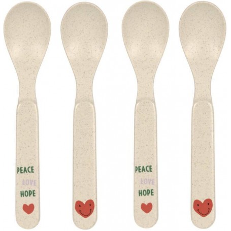 Spoon Set PP/Cellulose Happy Rascals Heart lavender