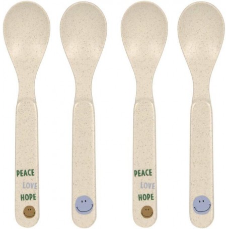 Spoon Set PP/Cellulose Happy Rascals Smile sky blue