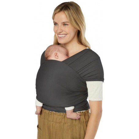 ERGOBABY | ŠÁTEK/Aura Sustainably Sourced Knit Baby Wrap - Soft Black