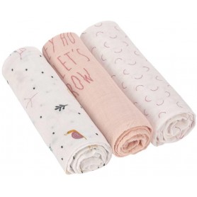 Swaddle Heav. Soft 80x80 Gard. Explo. girls