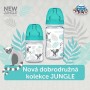 Canpol babies láhev se širokým hrdlem JUNGLE 120 ml růžová