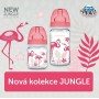 Canpol babies láhev se širokým hrdlem JUNGLE 120 ml růžová