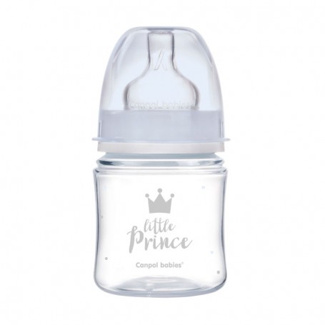 Canpol babies láhev se širokým hrdlem ROYAL BABY 120 ml modrá