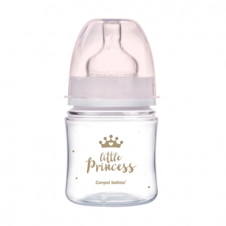 Canpol babies láhev se širokým hrdlem ROYAL BABY 120 ml růžová