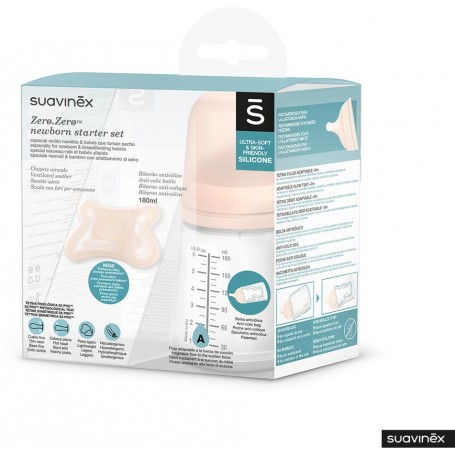 SUAVINEX | SADA Zerø.Zerø™ LÁHEV 180 ml S + dudlík Zerø.Zerø™