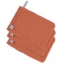 Muslin Wash Glove Set 3 pcs rust