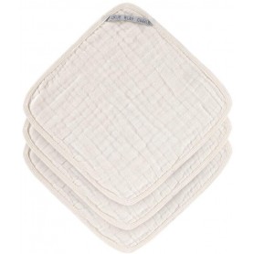 Muslin Washcloth Set 3 pcs milky