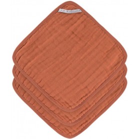 Muslin Washcloth Set 3 pcs rust