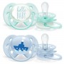 Philips AVENT Šidítko Ultrasoft Text 0-6 m chlapec, 2 ks