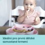 Canpol babies Silikonový dělený talíř s přísavkou MEDVÍDEK tyrkysový